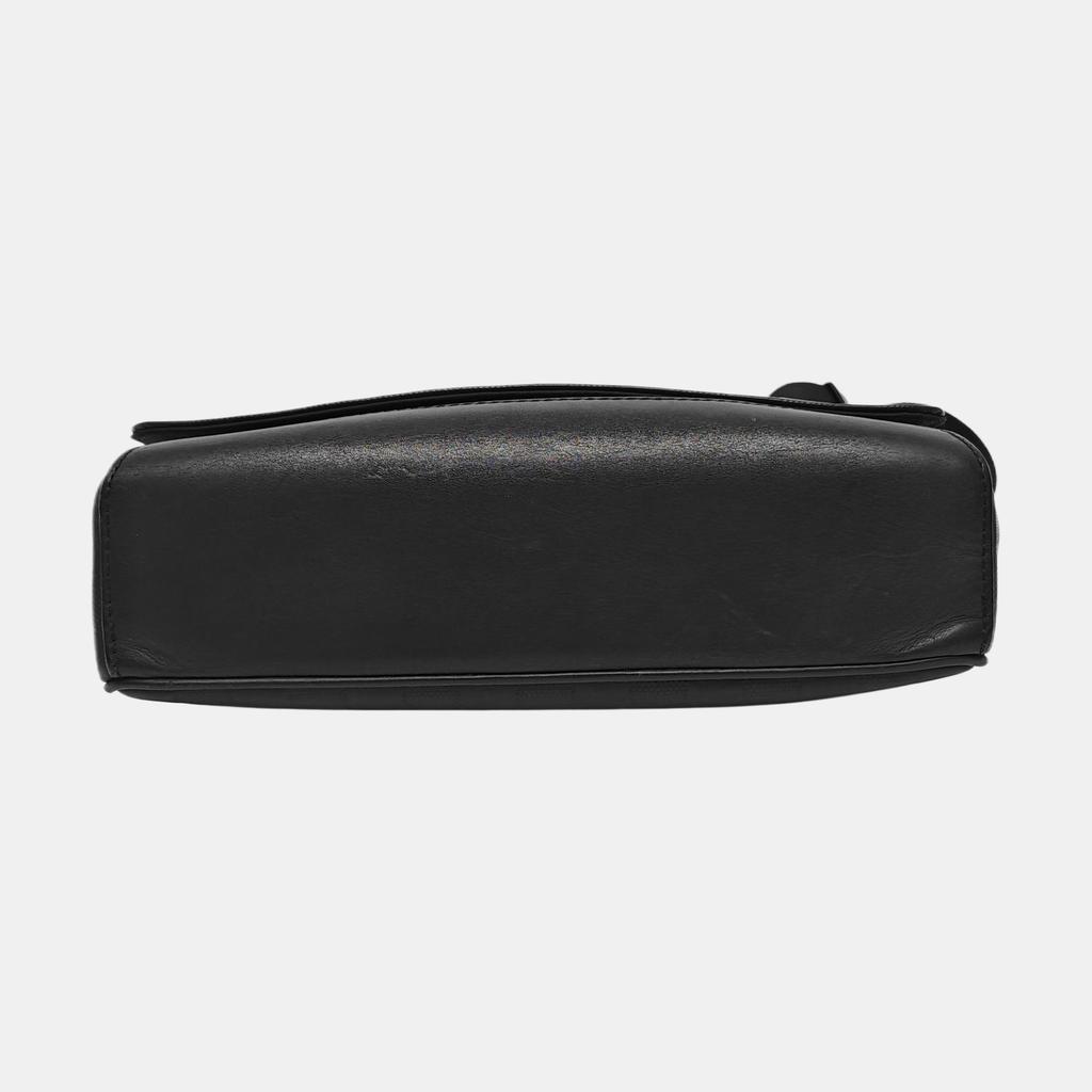 [Pre-Owned] Checkerboard Pattern Flap Closure Leather Messenger Bag - Good #1XMS33C