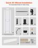 Bifold Barn Door, 914 x 2134 mm, MDF Bi-Fold Sliding Closet Doors, Hardware Kit Included, H-Frame Space-Saving Design, Need to Assemble, for Bedroom,