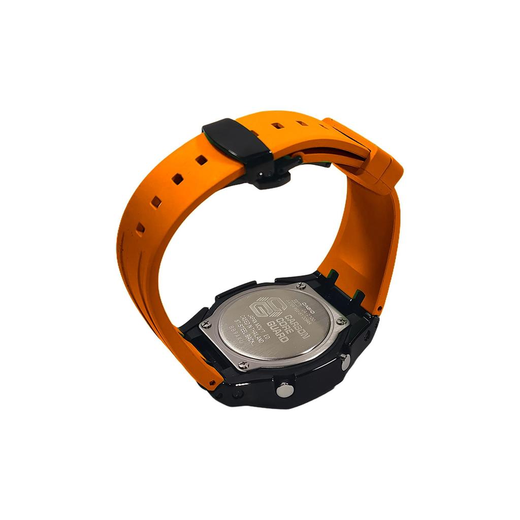 Casio Мужские часы с ЖК-дисплеем и аналоговым двойным дисплеем, серия 44 мм, черные, GA-2100-1A4(Watch3--)
