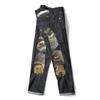 RogueWave Новые Японские Хипстерские Ретро Хип-хоп Модные Джинсы с Принтом Уличный Стиль Повседневные Зауженные Прямые Вышивка Y2k Принт Отстрочка Брюки