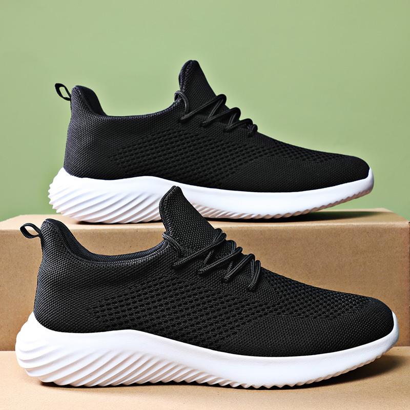 2022 Summer Men Shoes Sneakers Mans Casual Shoes Man Breathable Knit Sneakers Fashion Lightweight Mesh Walking Shoes Large Size