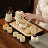 Simple and Light Luxury Ru Kiln Automatic Lazy Tea Set, Household Automatic Tea Set, Complete Tea Tray Business