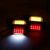 2Piece/Set 12V Rear Towing Trailer Tail Light 16 LED 10m Cable 7 Pin Universal Brake Stop Waterproof License Number Plate Lamp