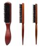 Набор из трехрядной расчески-туппировки с щетиной из кабана и нейлона и щетки для гладкости волос для женщин