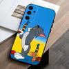 F-Funny TomS Cartoon J-JerryS  phone Case For Samsung Galaxy A73,A72,A71,A70,A53,A52,A51,Others Soft Black Shell