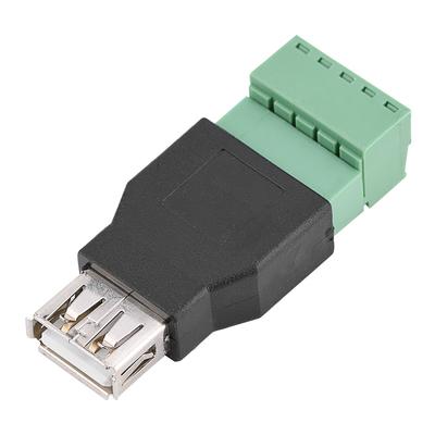1 шт. USB 2.0 тип A гнездо-гнездо на 5-контактный винтовой адаптер-разъем