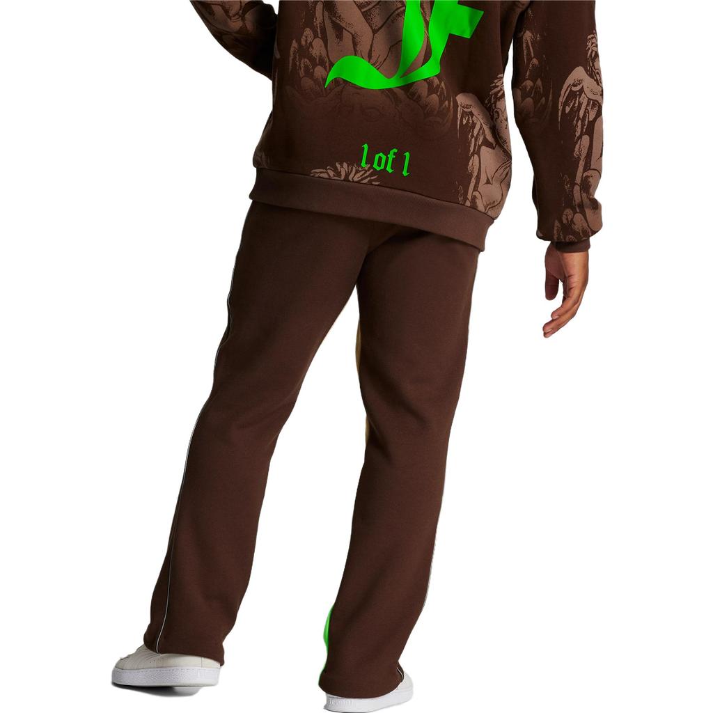 Puma Вязаные спортивные спортивные брюки с вышитым узором и эластичной резинкой на талии, мужские штаны, каштаново-коричневые 622822-01