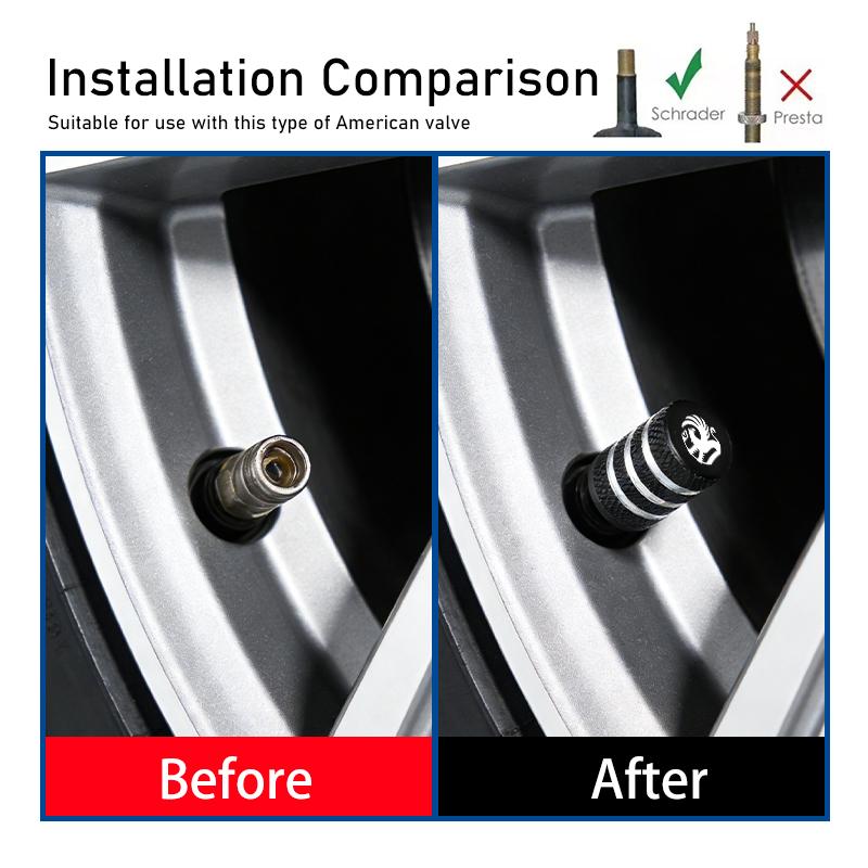 For Opel Car Wheel Caps Valve Stem Cap Tire Covers Aluminum Air Valve Tire Accessories Astra H K J G Corsa E D OPC Insignia B