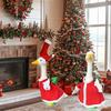 Рождественский наряд для 23-дюймовой статуи гуся для крыльца, набор одежды и шляпы Санта-Клауса и эльфа для декора газона, патио, двора