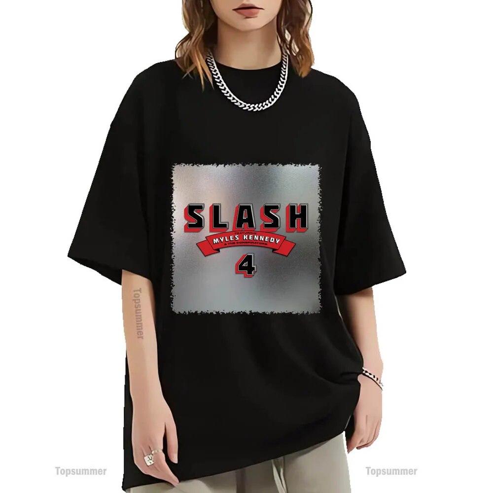 4 Album T Shirt Slash Tour T-Shirt Fashion Harajuku Oversized Tshirts Couples Graphic Print Tops