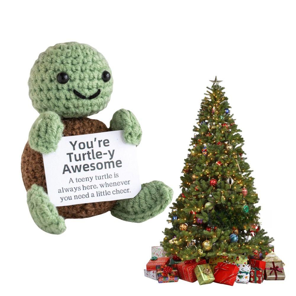 Мини Позитивная Черепаха Подарки Мотивационная Поддержка Мягкая Игрушка Игрушки Настольные Украшения для Женщин Мужчин