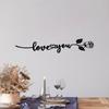 Rustic Love Sign Metal Love You Wall Decor Rose Wall Art Decor for Family Room Decor