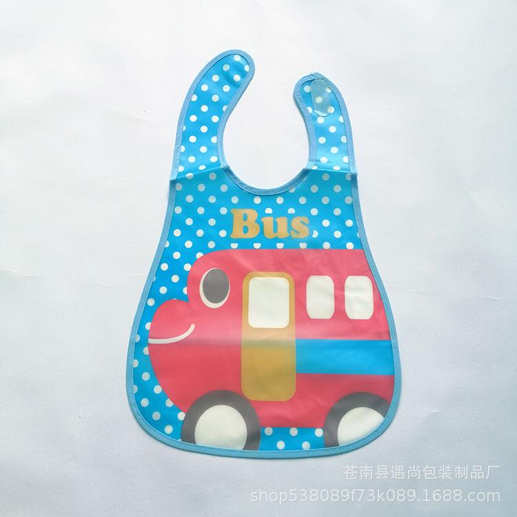 Reusable Baby Waterproof Bib Cartoon EVA Saliva Towel Anti Dirty Apron Feeding Drool Towel for 1-3 Years Old Choldren