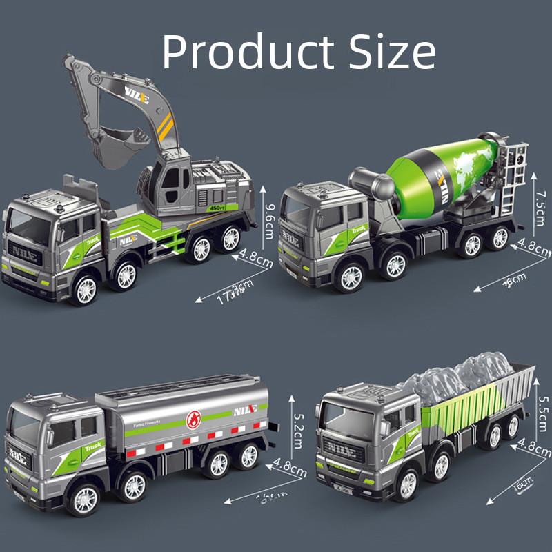 Inertia Alloy Construction Vehicles Set For Boys With Movable Parts And Visual Development