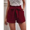 Summer Women's Loose Linen Casual Shorts with Pockets, Solid Color High Waisted Wide Leg Pants