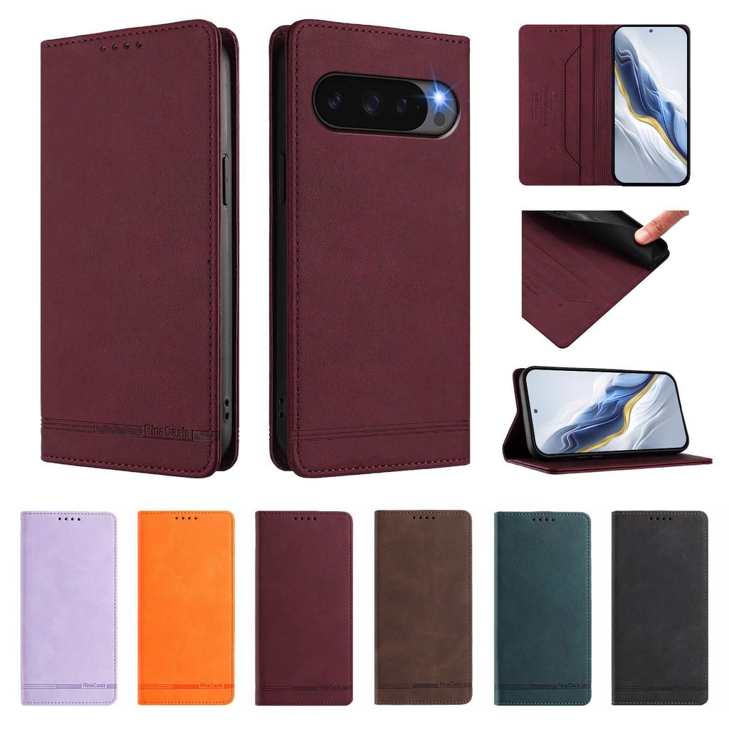 Luxury Leather Phone Case On For Coque Google Pixel 10 9 Pro XL 9A 8A 7A 6A 8 7 6 Pro Magnetic Flip Wallet Phone Bag Cover Funda