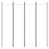 VidaXL Cloison de Séparation 4 Panneaux Séparateur de Pièce Pliable Diviseur Écran d'Intimité Paravent Décoration Salon 350182