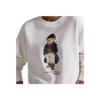 Polo Ralph Lauren Женская толстовка с длинным рукавом, свободного кроя, с круглым вырезом и принтом животных, Белый WMPOKNINFB20741-100
