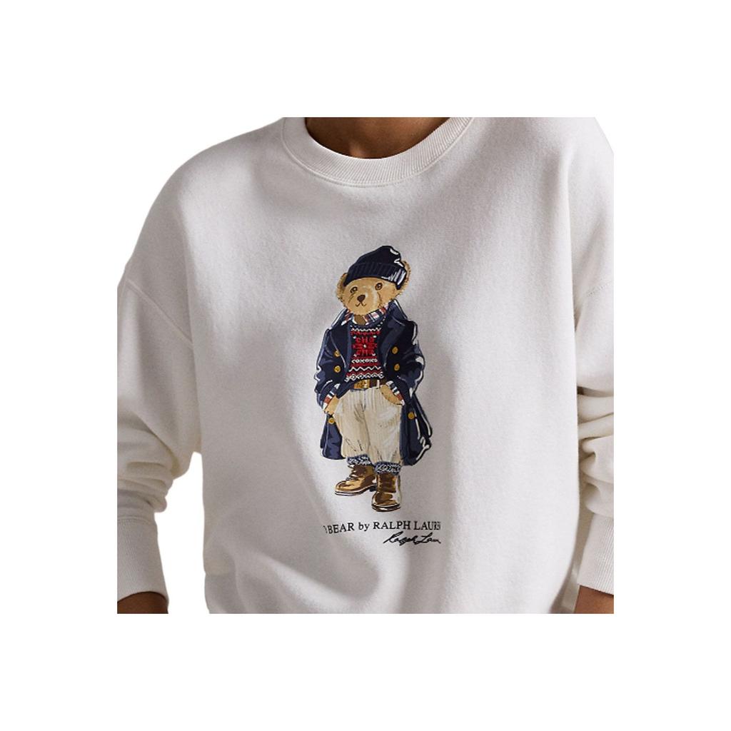 Polo Ralph Lauren Женская толстовка с длинным рукавом, свободного кроя, с круглым вырезом и принтом животных, Белый WMPOKNINFB20741-100