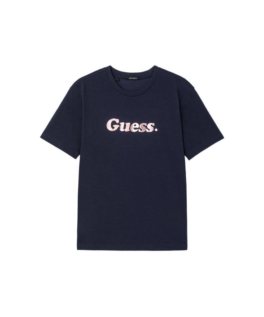 Guess [Основное] Унисекс футболка с коротким рукавом и трескающейся фольгой, 4 цвета Mq2K8436