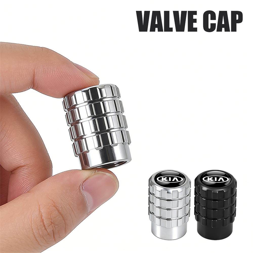 AABIX1 Car Accessories 4Pc Metal Alloy Wheel Tire Valve Caps Stem Case For KIA Ceed Forte K9 Optoma Picanto Rio Sorento Soul Sportage