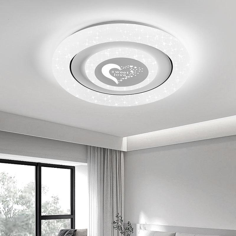 Умный современный кремовый круглый потолочный светильник для главной спальни - Модный и простой.