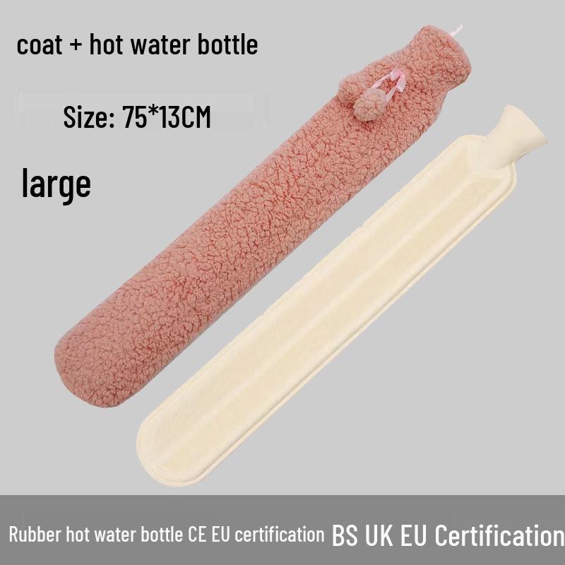 Explosion-Proof Hot Water Bottle: Rubber Design for Stomach and Feet, Long-Lasting Warmth