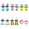 Personalized Acrylic UFO Spaceship Alien Earrings for Nightclub and Bar Scenes