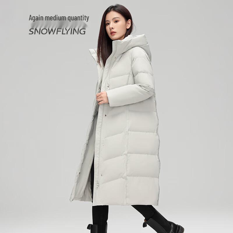 SNOWFLYING Женский удлиненный пуховик с капюшоном