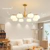 "Modern Wooden Pumpkin Chandelier for Living Room or Bedroom"