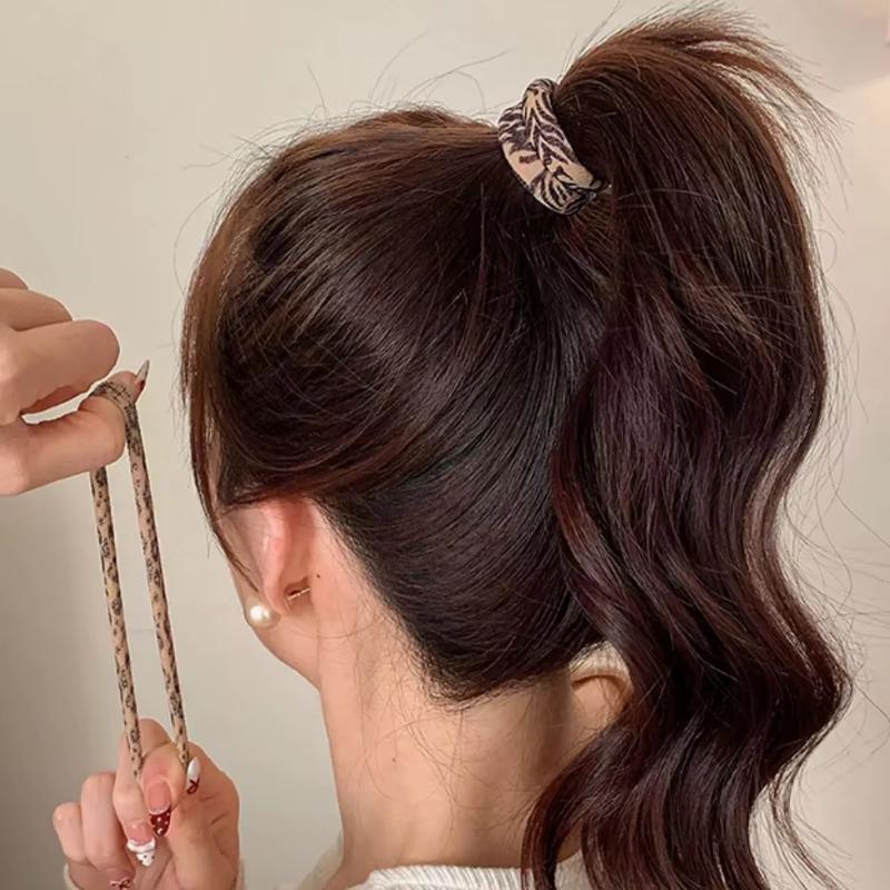 5/10pcs Leopard Print High Elastic Hair Ties Scrunchie High Elasticity Ponytail Holder Women Girls Hair Rings Rope Accessories