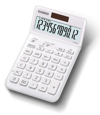 Casio Стильный калькулятор Just 12, белый, тип, разряды, JF-S200-WE-N