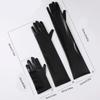 Metallic Gloves Nightclub Dancing Gloves Christmas Party Accessory Full Finger Stretchy Gloves for Concert Opera