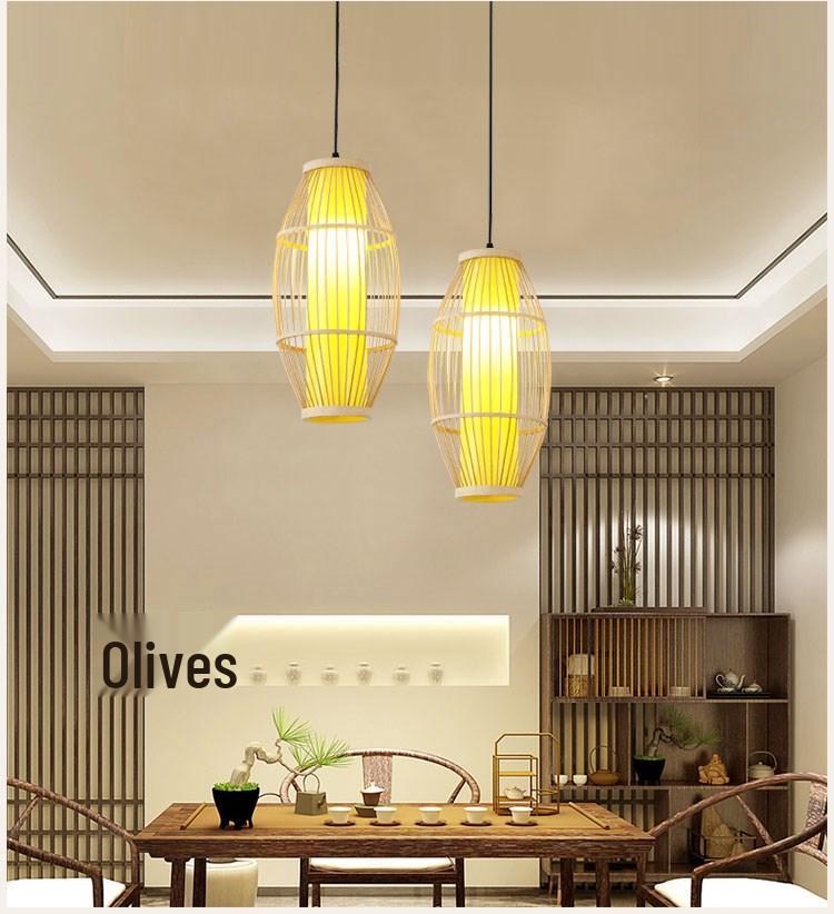 Retro Zen Bamboo Weaving Pendant Lamp for Restaurants & Teahouses