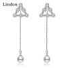 Lindon Women's Zircon Copper Alloy Earrings - Wedding Party Gift Pendant Earrings