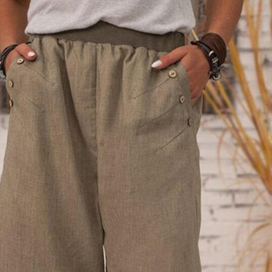 Женские летние шорты с эластичной талией, средней посадки, повседневные шорты в спортивном стиле с карманами, однотонные прямые широкие шорты