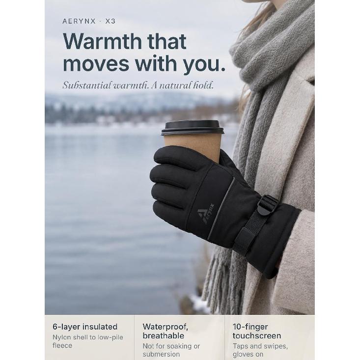 Winter Waterproof Ski Snow Warm Gloves for Women Men