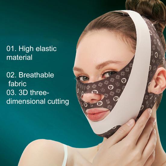 Тонкий пояс для лица, эластичный, высокоэластичный, хорошо фиксирующий, лента для подтяжки лица, удаляющий двойной подбородок, регулируемый бандаж для удаления морщин