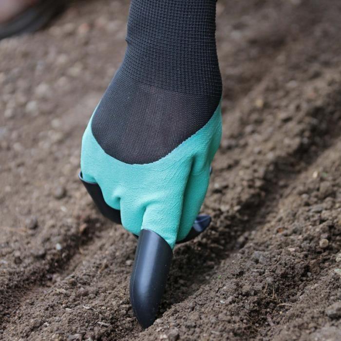 Gants de jardinage - Adulte - Vert - Latex - Plastique