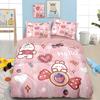 3 шт. Мультяшный клетчатый комплект постельного белья серии «Тема кролика» размера «полный» для детей, Пододеяльник с кроликом для декора спальни мальчика или девочки