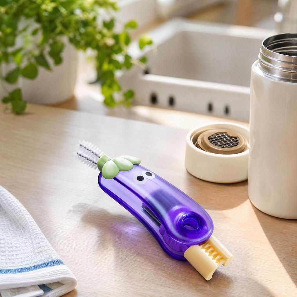 Xinzao Cup Cleaning Brush Set - Portable Baby Bottle Brush, Lid Cleaner, Straw Cleaning Kit for Travel and Daily Use