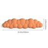 Orange PU Leather & Memory Foam Cloud Keyboard Mouse Pad