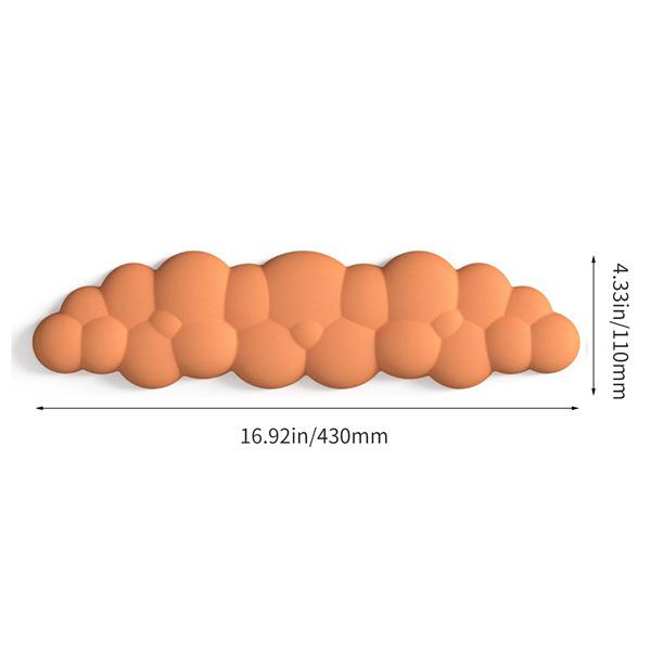 Orange PU Leather & Memory Foam Cloud Keyboard Mouse Pad