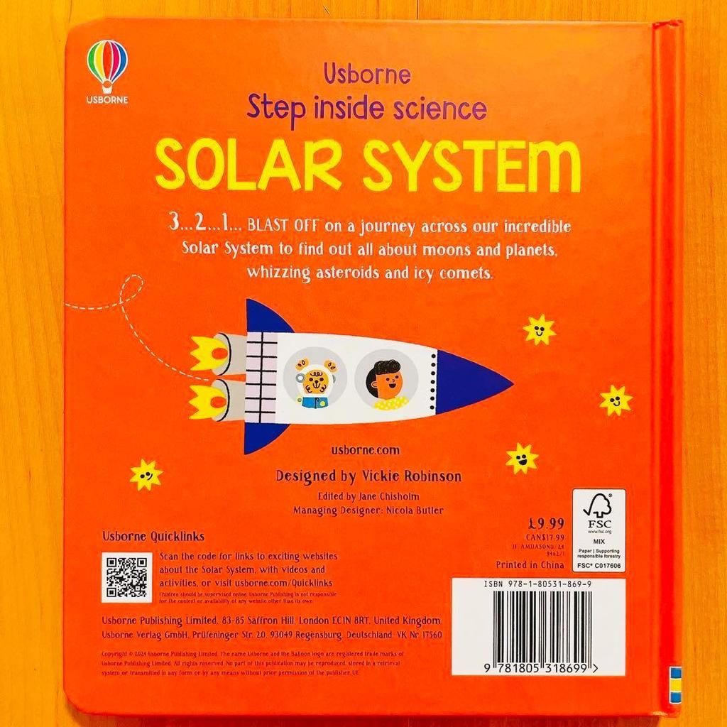 [Б/У] Английская иллюстрированная книга Usborne Step Inside Science Solar Иностранная книга