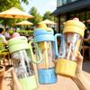 Leak-proof Sports Water Bottle Large Capacity Tea-water Separation Cup Tea Partition Cup  Travel