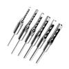 7pcs Square Hole Drill Bit Woodworking Hole Saw Mortising Chisel Steel Drill Bits Set 1/4 inch, 5/16 inch, 3/8 inch, 2/5 inch