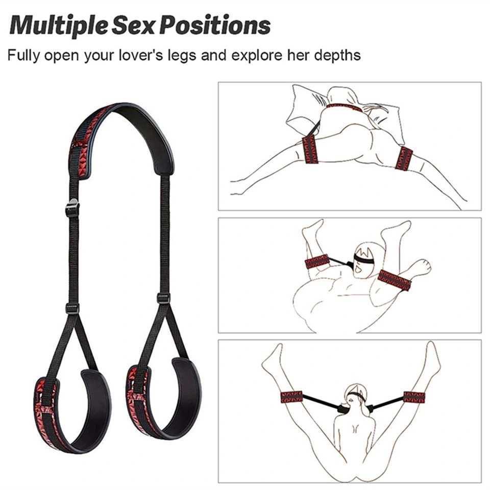 Sex Bondage Gear Sets for Adult Flirting - Handcuffs, Leg Splitter, Strappers and More Alternative Sex Toys for Women with