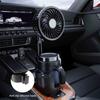 2-in-1 USB Fan Cup Holder Expander 360-Degree Rotation Strong Airflow USB Powered Universal Easy To Install Vehicle Cooling Fan