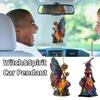 1Pc Halloween Witch Pendant For Car Decor Hangable Acrylic Pendant Car Decorative Witch Charm For Rearview Mirror Door Window Wholesale