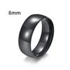 Простые обручальные кольца из блестящей титановой стали для мужчин и женщин, зеркальное кольцо с одной поверхностью, ювелирное изделие для пары, подарок